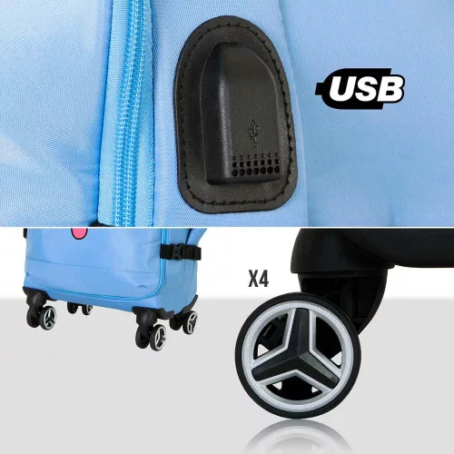 Disney Stitch Face táska bőrönd 55cm