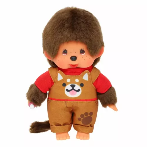 Moncsicsi plüssfigura shiba kutyás ruhában fiú 20 cm
