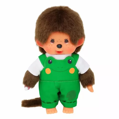 Moncsicsi plüssfigura békás ruhában fiú 20 cm