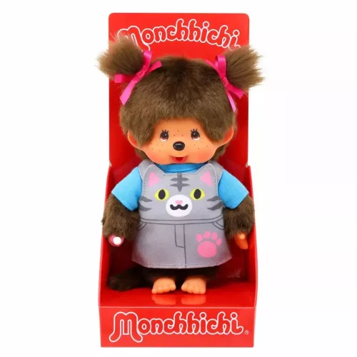 Moncsicsi cicás ruhás plüssfigura lány 20 cm