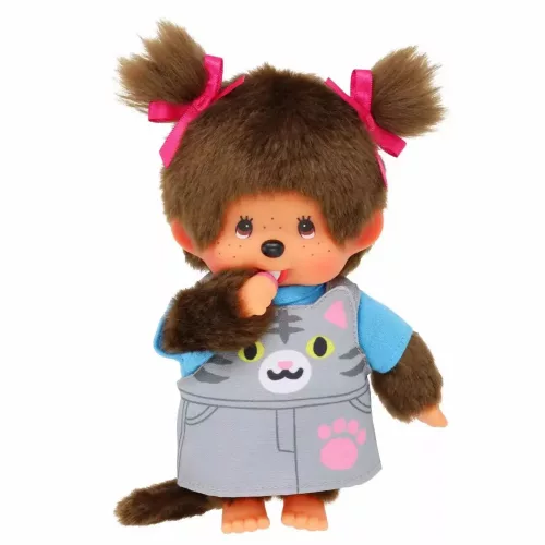 Moncsicsi cicás ruhás plüssfigura lány 20 cm