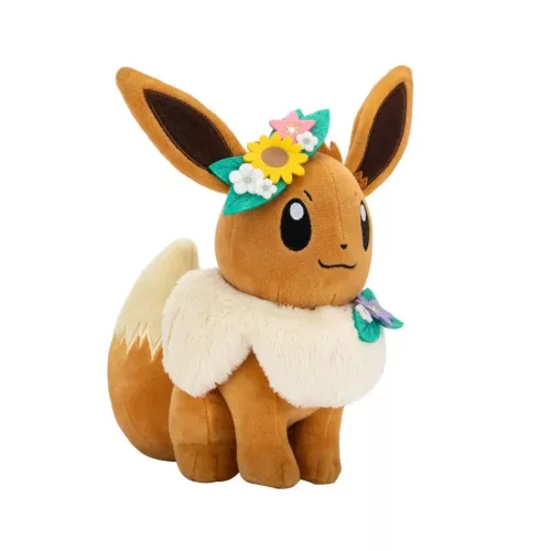 Plüss Pokémon Evoli virágokkal 20 cm
