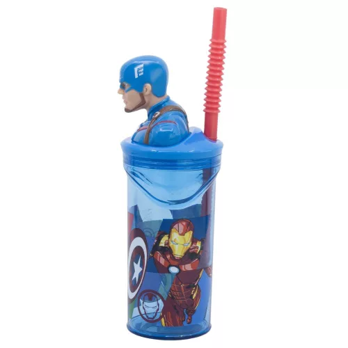 Bosszúállók Captain America Seven Wonders 3D figurás tumbler 360ml
