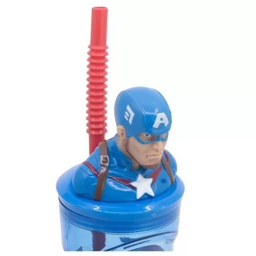 Bosszúállók Captain America Seven Wonders 3D figurás tumbler 360ml