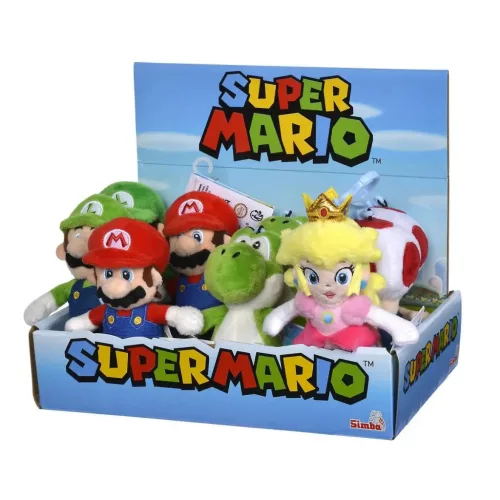 Super Mario plüss kulcstartó 12 cm 1 db véletlenszerű