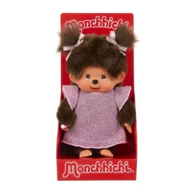 Moncsicsi csillogó ruhás plüss figura rózsaszín 20 cm