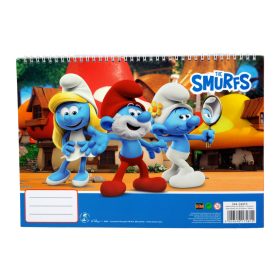   Hupikék törpikék Village A/4 spirál vázlatfüzet 40 lapos matricával