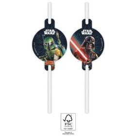 Star Wars Galaxy papír szívószál, 4 db-os szett FSC