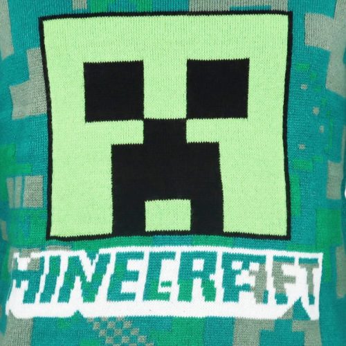 Minecraft Green gyerek kötött pulóver 6 év / 116 cm