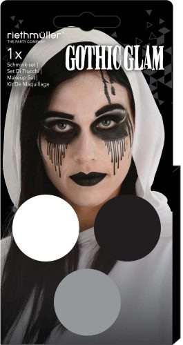 Gótikus lány Halloween arcfesték, smink szett