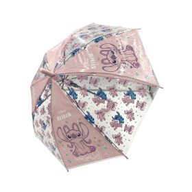Disney Stitch félautomata esernyő - 74cm - Rózsaszín