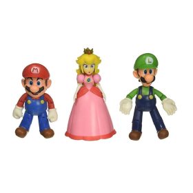   Nintendo Mushroom Kingdom akciófigura szett - Mario, Peach és Luigi (3 darabos)
