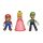 Nintendo Mushroom Kingdom akciófigura szett - Mario, Peach és Luigi (3 darabos)