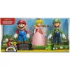 Nintendo Mushroom Kingdom akciófigura szett - Mario, Peach és Luigi (3 darabos)