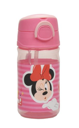 Disney Minnie Wink műanyag szívószálas kulacs akasztóval 350 ml