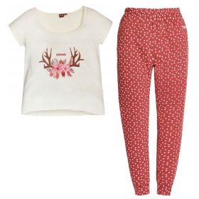 Ushuaia Szarvas Tiny Flowers női pizsama S