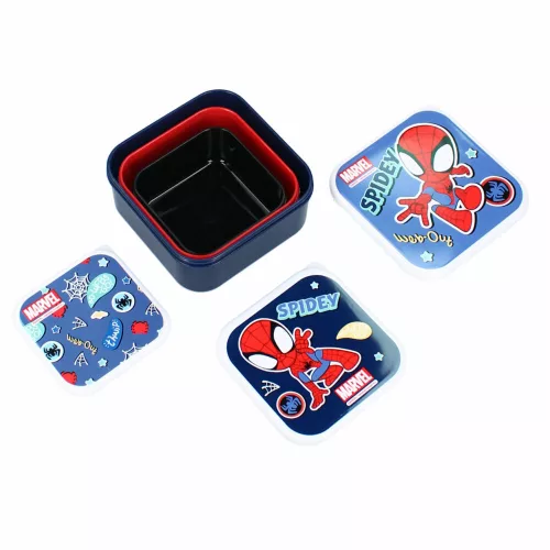 Spidey Fresh Bites uzsonnás doboz szett 3 darabos gyerekeknek
