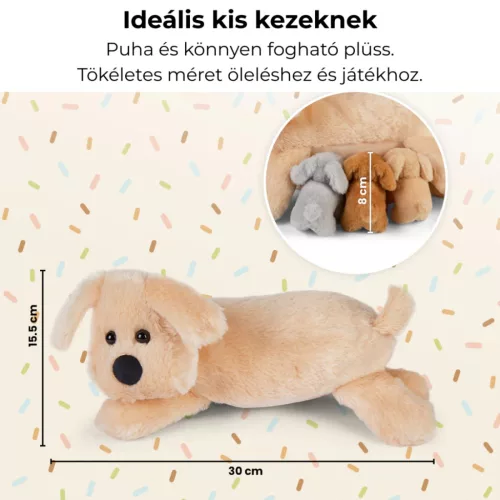 Mama kutya és kölykei plüss szett világosbarna Mamanimals