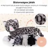 Mama cica és kölykei plüss szett szürke Mamanimals
