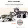 Mama cica és kölykei plüss szett szürke Mamanimals
