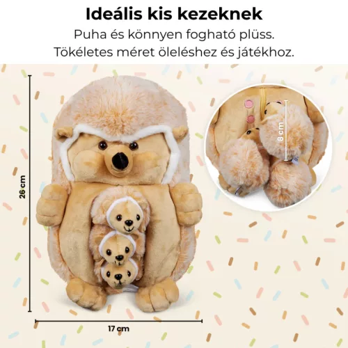 Mama sün és kölykei plüss szett világosbarna Mamanimals