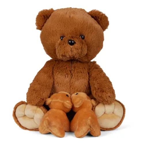 Mamanimals mama mackó és 2 bocs plüss szett