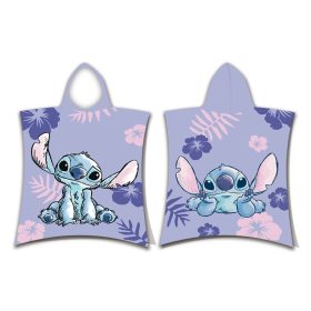   Disney Lilo és Stitch, A csillagkutya Purple strand törölköző poncsó 50x115 cm