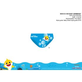   Baby shark baba fürdő alsó kisfiúknak - világoskék - 92