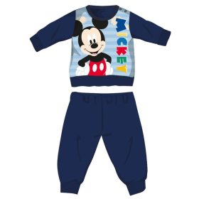   Disney Mickey egér téli vastag baba pizsama - pamut flanel pizsama - sötétkék - 80