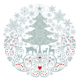 Karácsonyi Circle Composition szalvéta 20 db-os 33x33 cm
