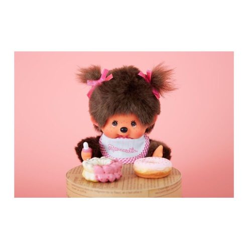 Moncsicsi plüssfigura 20 cm - rózsaszín felsőben