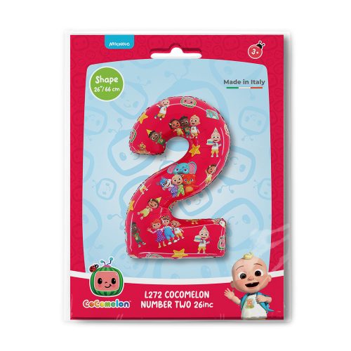 CoComelon Red 2-es szám fólia lufi 66 cm