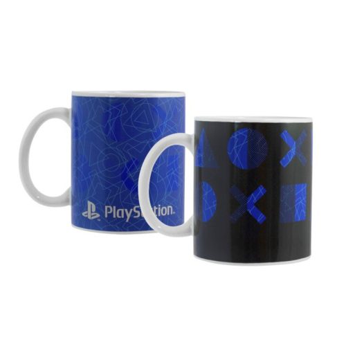 PlayStation Blue hőre változó porcelán bögre 325 ml Díszdobozban