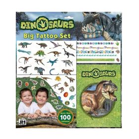   Dínós tetoválás szett kifestőfüzettel - 100+ tetkó egyben!