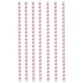 Flamingó Pink papír szívószál, 12 db-os szett
