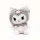 Hello Kitty Kuromi plüssfigura 24 cm szürke