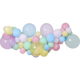 Színes Pastel léggömb, lufi girland szett 65 db-os