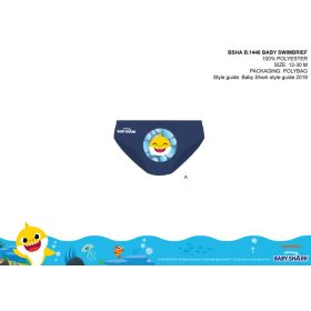 Baby shark baba fürdő alsó kisfiúknak - sötétkék - 86