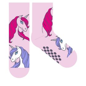   Unikornis csúszásgátlós teliplüss normál zokni gyerekeknek