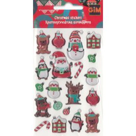 Karácsonyi Figures bubble matrica