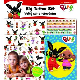   Bing nyuszi tetoválás szett - Bing tattoo set with coloring book