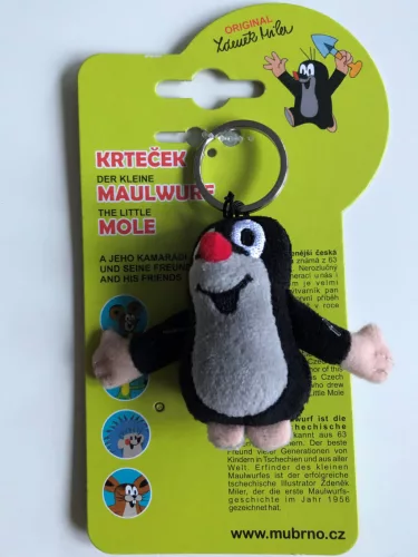 Kisvakond plüss kulcstartó 5 cm
