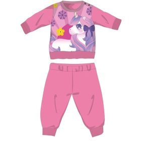   Unikornis téli vastag baba pizsama - pamut flanel pizsama - rózsaszín - 92