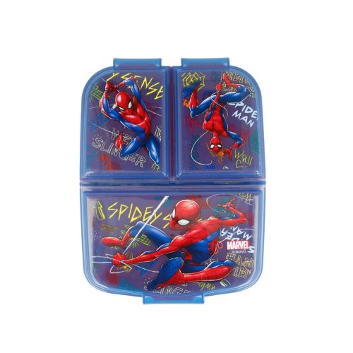 Pókember uzsonnásdoboz - 3 rekeszes - jól zár