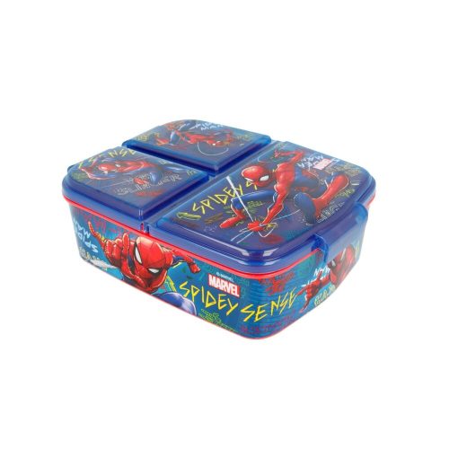 Pókember uzsonnásdoboz - 3 rekeszes - jól zár
