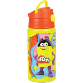   Play-Doh Happy alumínium szívószálas kulacs akasztóval 500 ml