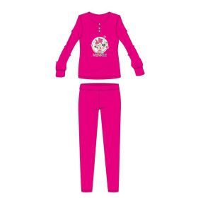   Disney Minnie egér téli pamut gyerek pizsama - interlock pizsama - pink - 122