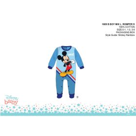   Disney Mickey egér baba rugdalózó - világoskék-sötétkék - 0-1 hónapos babának