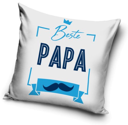 Beste Papa Mustache párnahuzat 40x40 cm