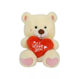 Teddy Bear with Heart I Love You plüss 20 cm